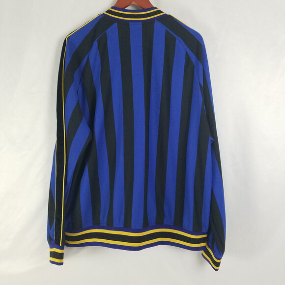 All City Jacket Mens XXL Blue Black New with‎ Tags Sports Striped Full Zip - Picture 2 of 15